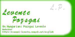 levente pozsgai business card